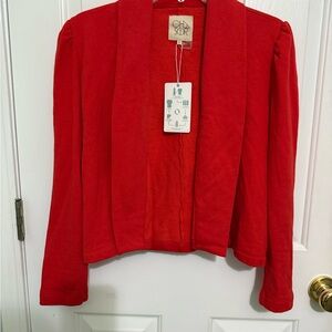 Chaser Vibrant Red Cardigan *NEW WITH TAGS*
